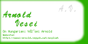 arnold vesei business card